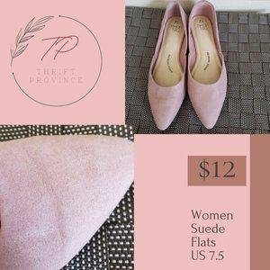 Suede women flats